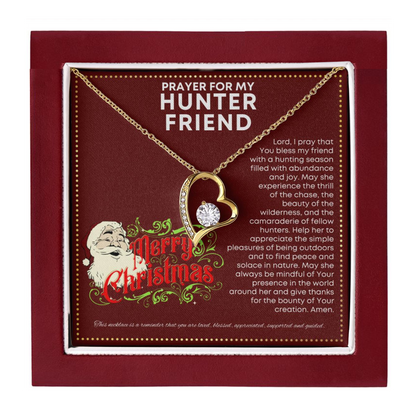 JGF Jewelry Gifts for Family Cute Simple Heart Necklace Prayer for Hunter Friend