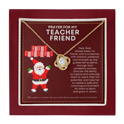 JGF Jewelry Gifts for Family Prayer For My Teacher Friend Christmas Prayer For You