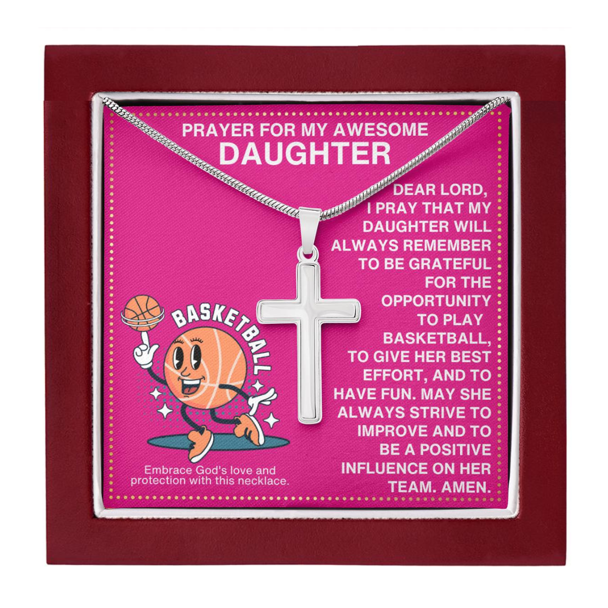 JGF Jewelry Gifts for Family Basketball Necklaces For Teen Girls