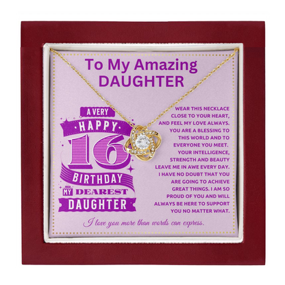 JGF Jewelry Gifts for Family Sweet 16th To My Daughter Birthday Turning 16