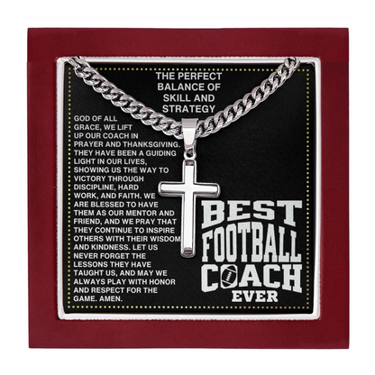 JGF Jewelry Gifts for Family Coach Football Necklace For Boys