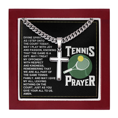 JGF Jewelry Gifts for Family Tennis Necklace For Men Prayer