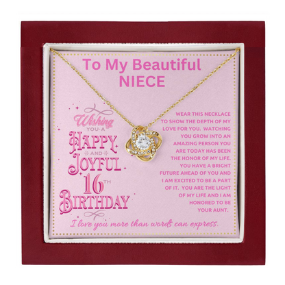 JGF Jewelry Gifts for Family 16th Birthday Card For Niece From Aunt