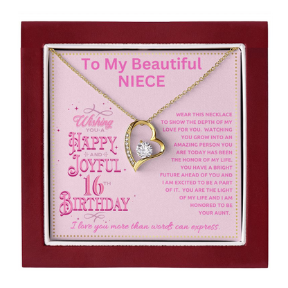 JGF Jewelry Gifts for Family 16th Birthday Card For Niece From Aunt And Uncle