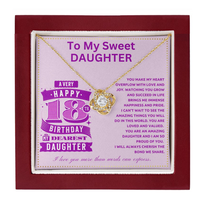 JGF Jewelry Gifts for Family Sterling Silver Necklace For Daughter 18th Birthday