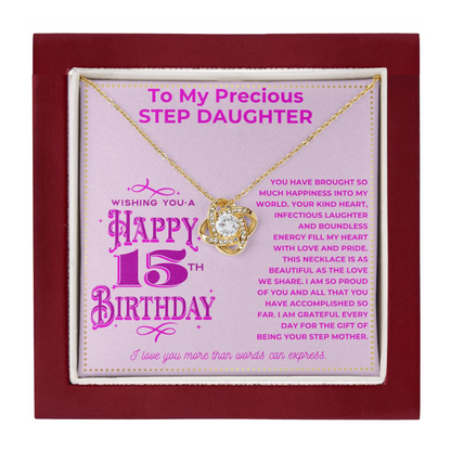 JGF Jewelry Gifts for Family Quinceanera Birthday Card For Girl Stepdaughter