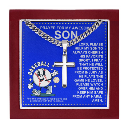 JGF Jewelry Gifts for Family Youth Baseball Necklace For Boys