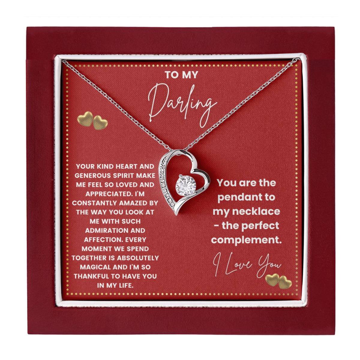 JGF Jewelry Gifts for Family Simple Silver Heart Necklaces For Women