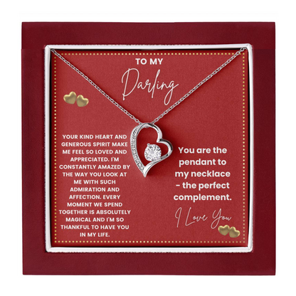JGF Jewelry Gifts for Family Simple Silver Heart Necklaces For Women