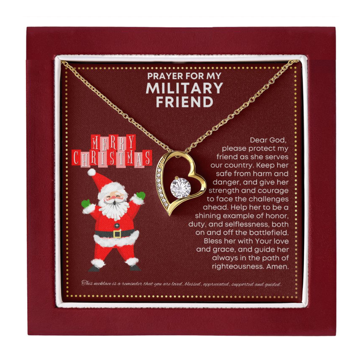 JGF Jewelry Gifts for Family Proud Military Friend Necklace For Her Women