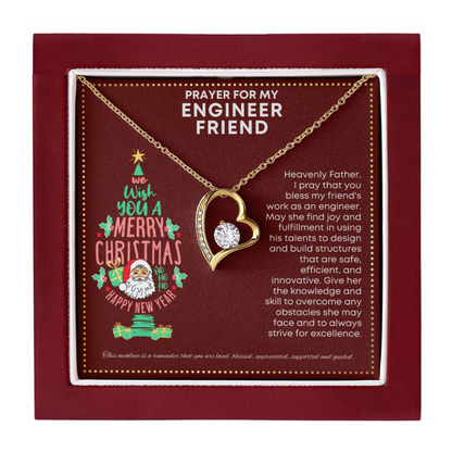 JGF Jewelry Gifts for Family Engineer Gifts For Adults Friend Simple Heart Necklace