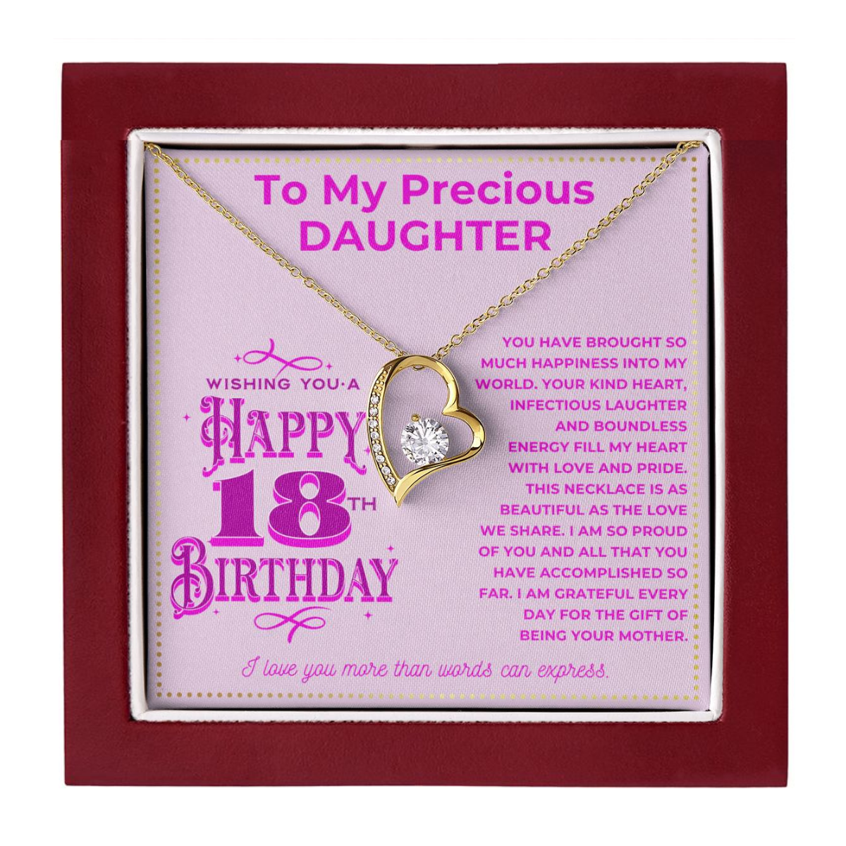 JGF Jewelry Gifts for Family 18th Birthday Gifts For Daughter Turning 18