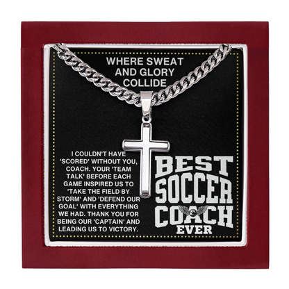 JGF Jewelry Gifts for Family Thank You Coach Soccer Ball