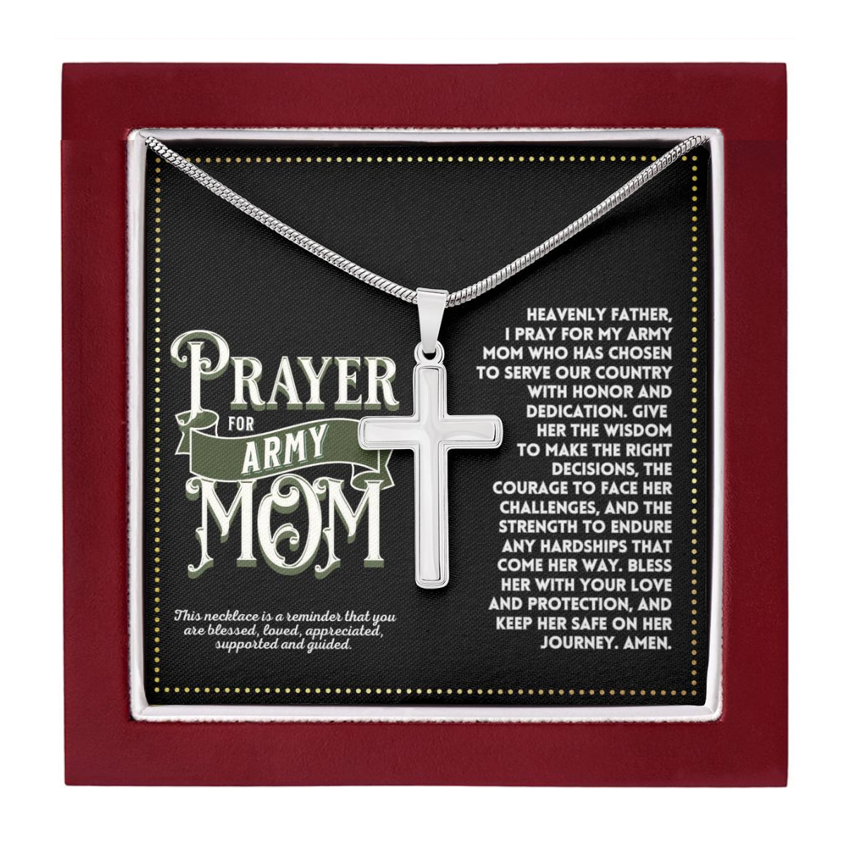 JGF Jewelry Gifts for Family Amy Mom Prayer From Daughter And Son