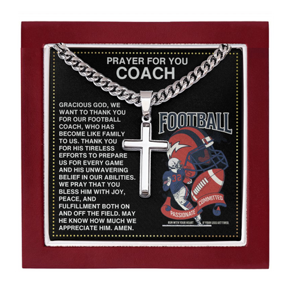 JGF Jewelry Gifts for Family Thank You Coach Card Football