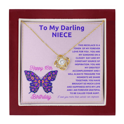 JGF Jewelry Gifts for Family Happy Birthday 18th Niece From Aunt and Uncle