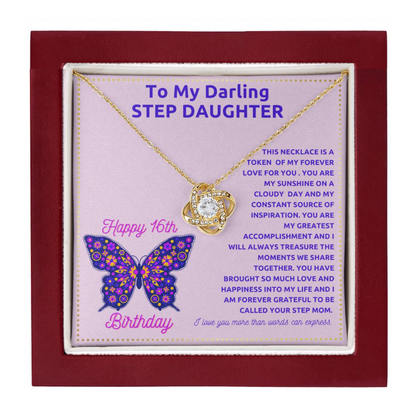 JGF Jewelry Gifts for Family Adult Step Daughter Birthday Card Gift Ideas