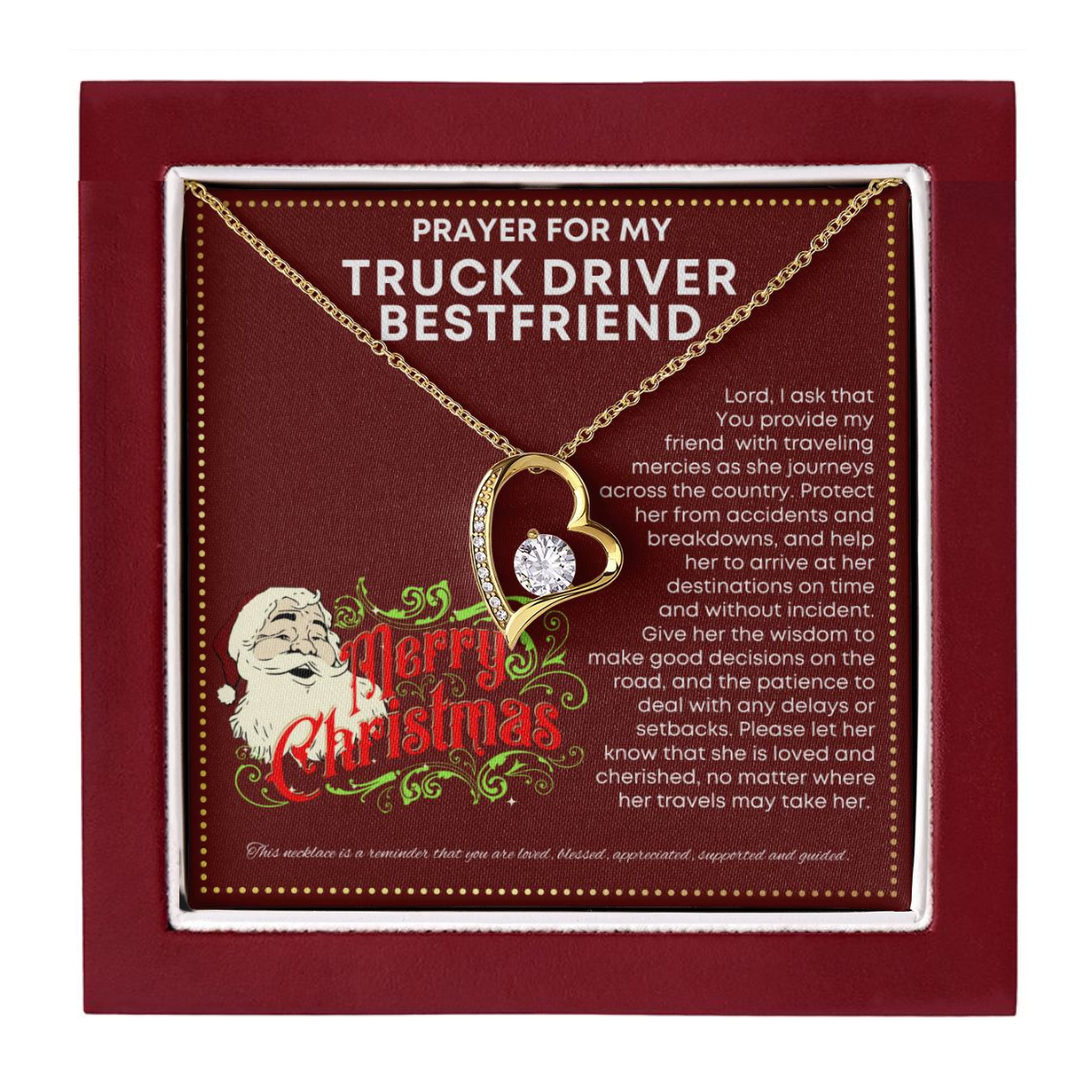 JGF Jewelry Gifts for Family My Bestfriend Is A Truck Driver Semi Trucker