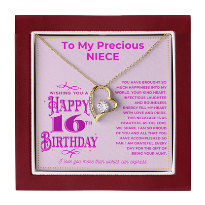 JGF Jewelry Gifts for Family Heart Necklace For Niece 16th Birthday From Uncle