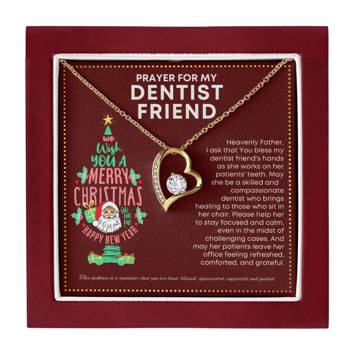 JGF Jewelry Gifts for Family Christmas Dentist Office Gifts For Women Friend Simple Heart Necklace