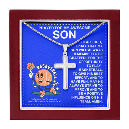 JGF Jewelry Gifts for Family Basketball Necklace For Boys 8-12