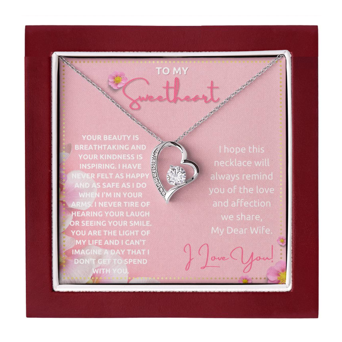 JGF Jewelry Gifts for Family Silver Simple Heart Necklace