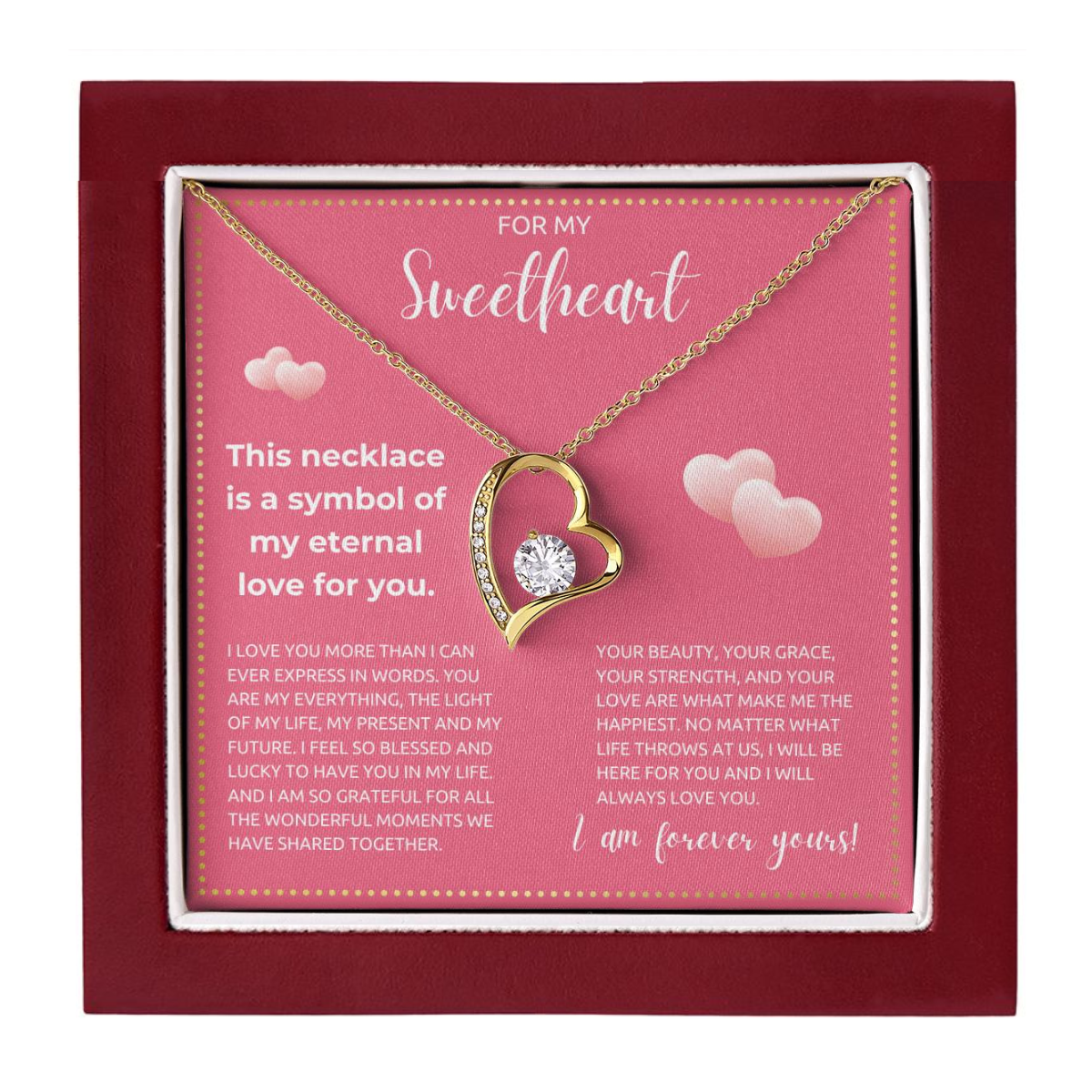 JGF Jewelry Gifts for Family To My Future Wife Necklace Heart