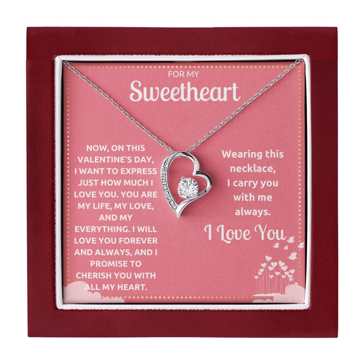 JGF Jewelry Gifts for Family Single Simple Heart Necklace For Girlfriend