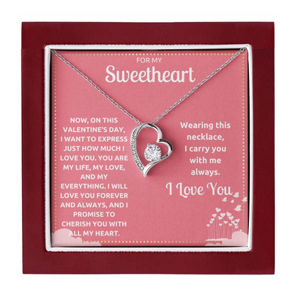 JGF Jewelry Gifts for Family Single Simple Heart Necklace For Girlfriend