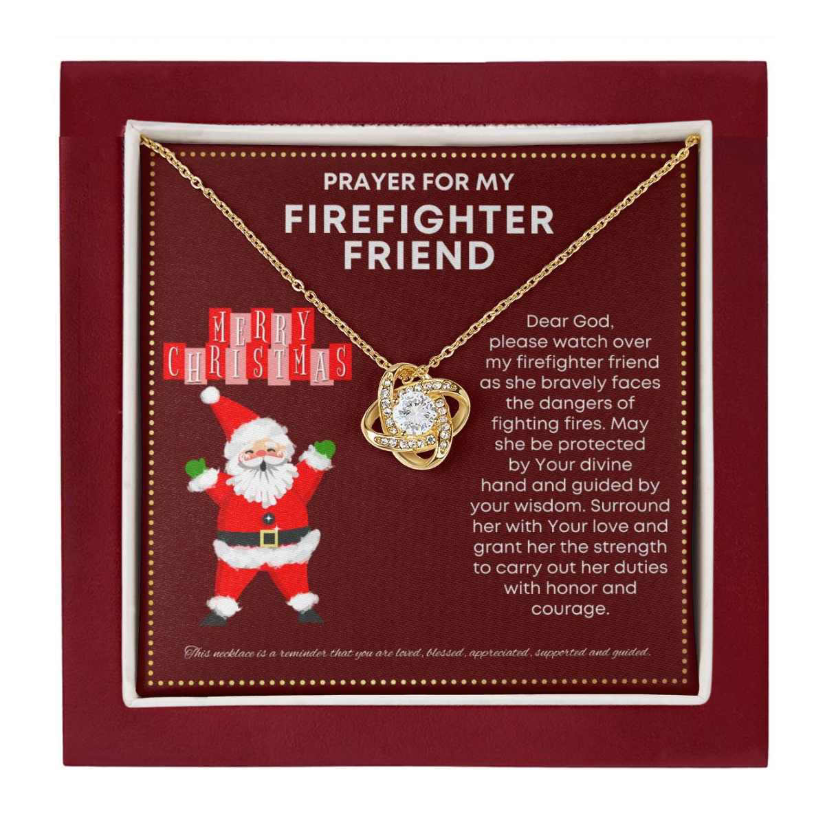 JGF Jewelry Gifts for Family Prayer for My Firefighter Friend