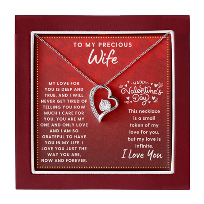 JGF Jewelry Gifts for Family To My Wife - Valentine's Day Forever Love Necklace