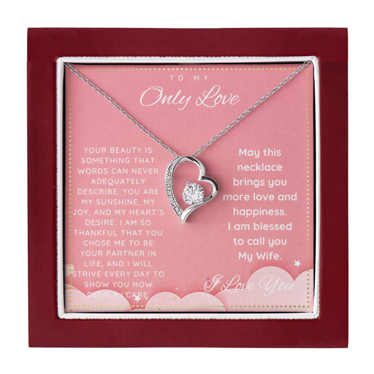 JGF Jewelry Gifts for Family To My Future Wife Necklace on Valentine's Day