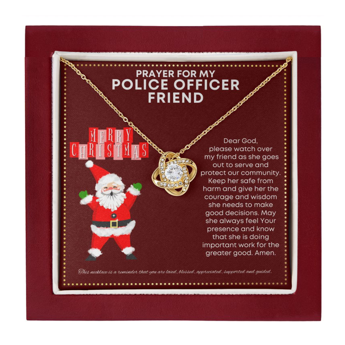 JGF Jewelry Gifts for Family Prayer For My Police Officer Friend