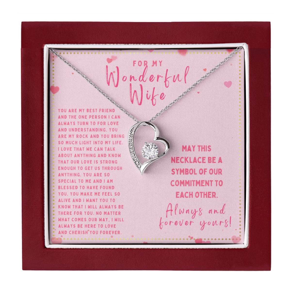 JGF Jewelry Gifts for Family To My Wonderful Wife Valentine Gifts