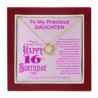 JGF Jewelry Gifts for Family Sweet 16 Birthday Card For Daughter