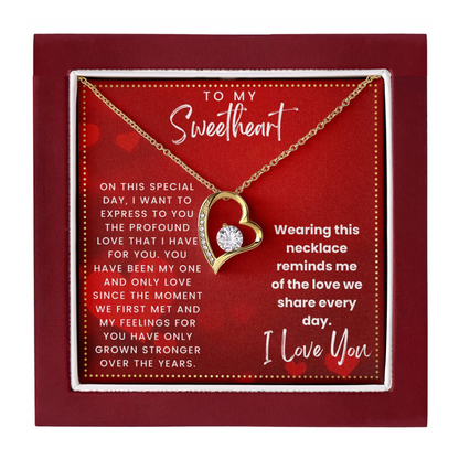 JGF Jewelry Gifts for Family To My Sweetheart Necklace I Love You
