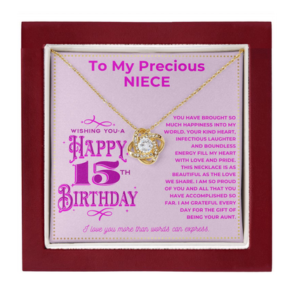 JGF Jewelry Gifts for Family Niece 15th Quinceanera Birthday Card For Girl