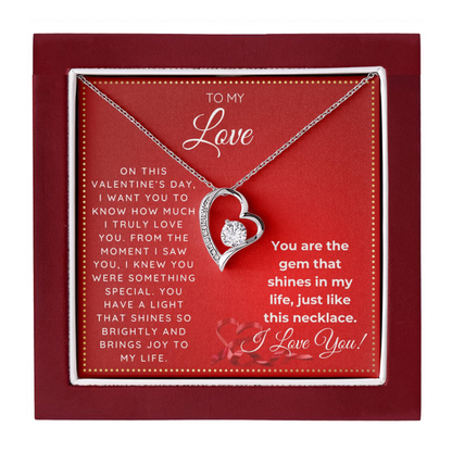 JGF Jewelry Gifts for Family Single Heart Necklace To My Love