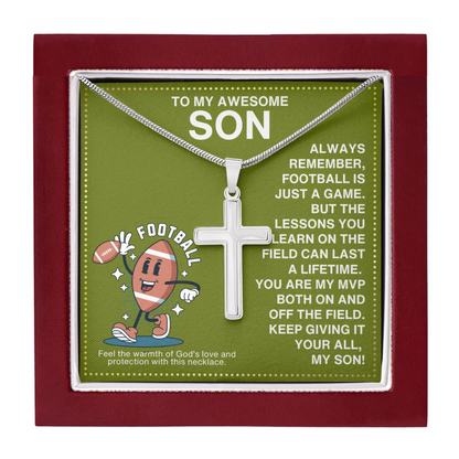 JGF Jewelry Gifts for Family Football Necklace For Boys