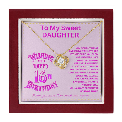 JGF Jewelry Gifts for Family To My Amazing Daughter Necklace Sweet 16 Birthday