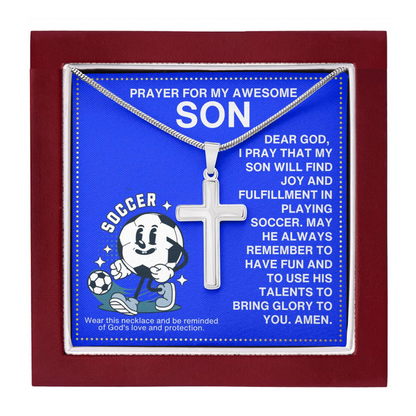 JGF Jewelry Gifts for Family Soccer Necklace For Boys 8-12