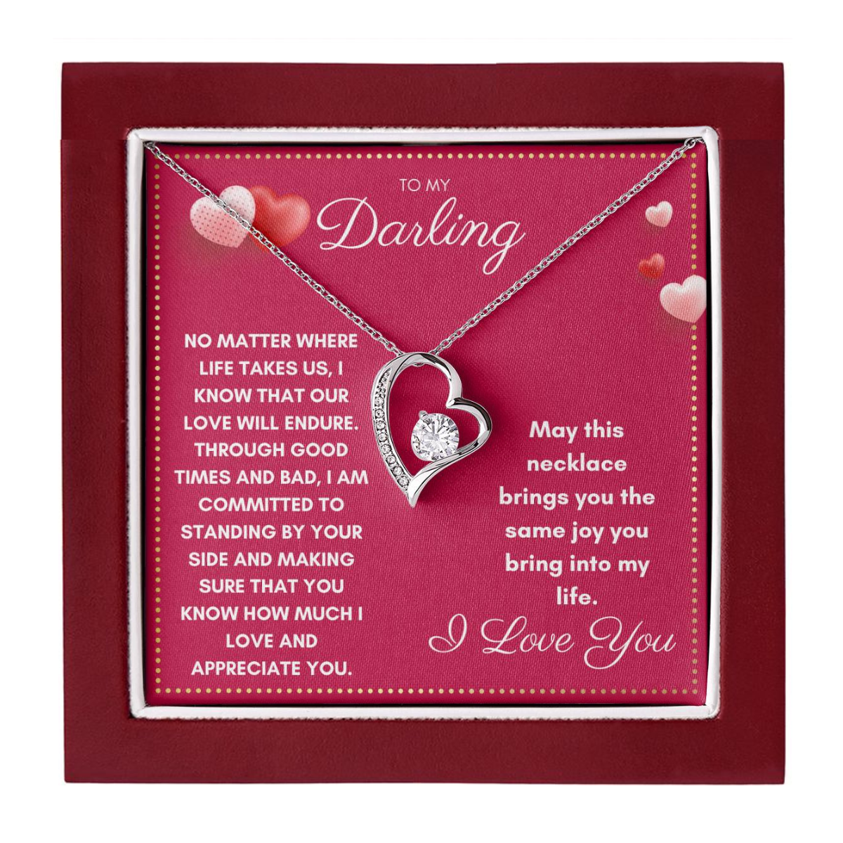 JGF Jewelry Gifts for Family To My Darling Gifts For Women