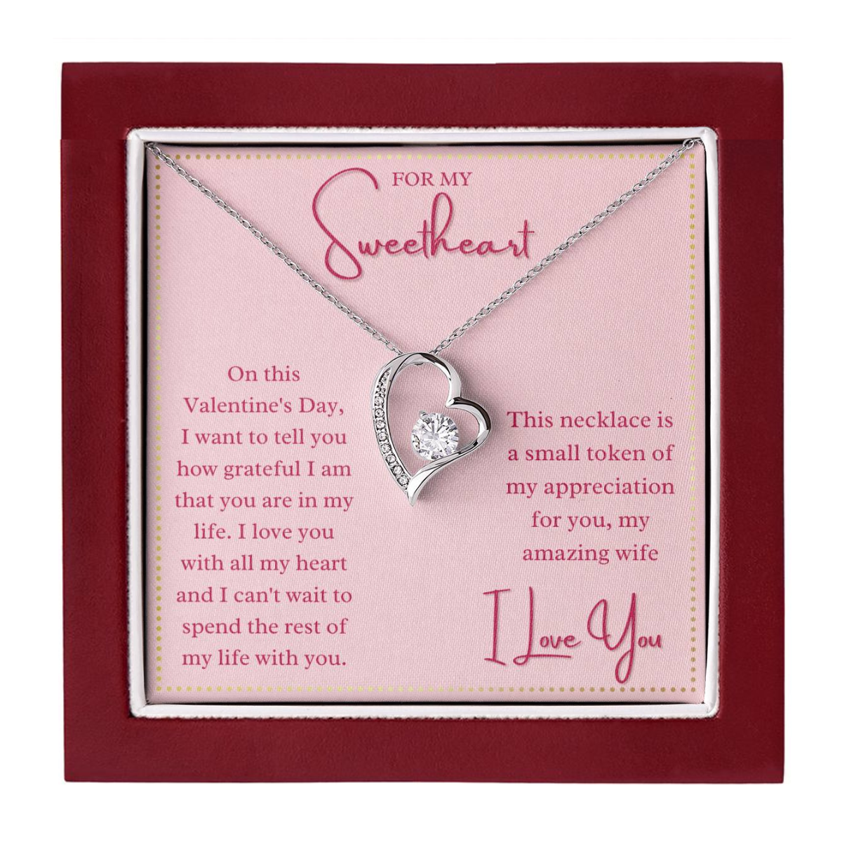 JGF Jewelry Gifts for Family Heart Shaped Necklaces For Women