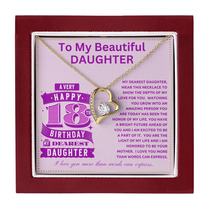 JGF Jewelry Gifts for Family Happy 18th Birthday Card Daughter