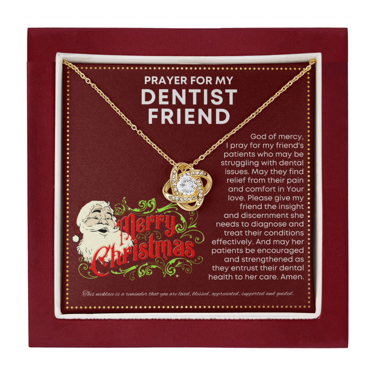 JGF Jewelry Gifts for Family Prayer For My Dentist Friend