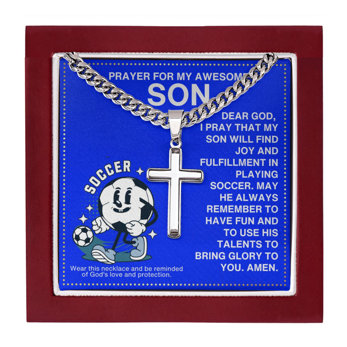 JGF Jewelry Gifts for Family Girls Soccer Necklace Kids 8-12