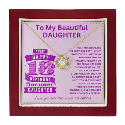 JGF Jewelry Gifts for Family Happy 18th Birthday Card For Daughter From Mom