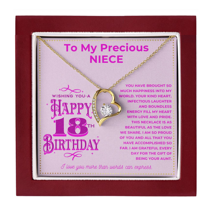 JGF Jewelry Gifts for Family Happy 18th Birthday Card For Niece From Aunt