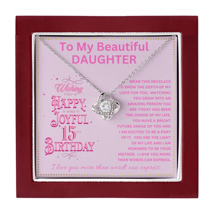 JGF Jewelry Gifts for Family Turning 15 Year Old Birthday Gifts To My Beautiful Daughter