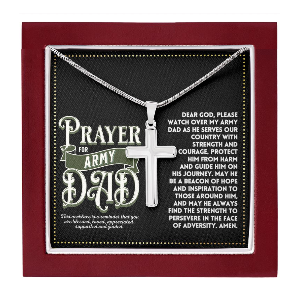 JGF Jewelry Gifts for Family Army Dad Gifts From Daughter My Dad Is An Army Ranger